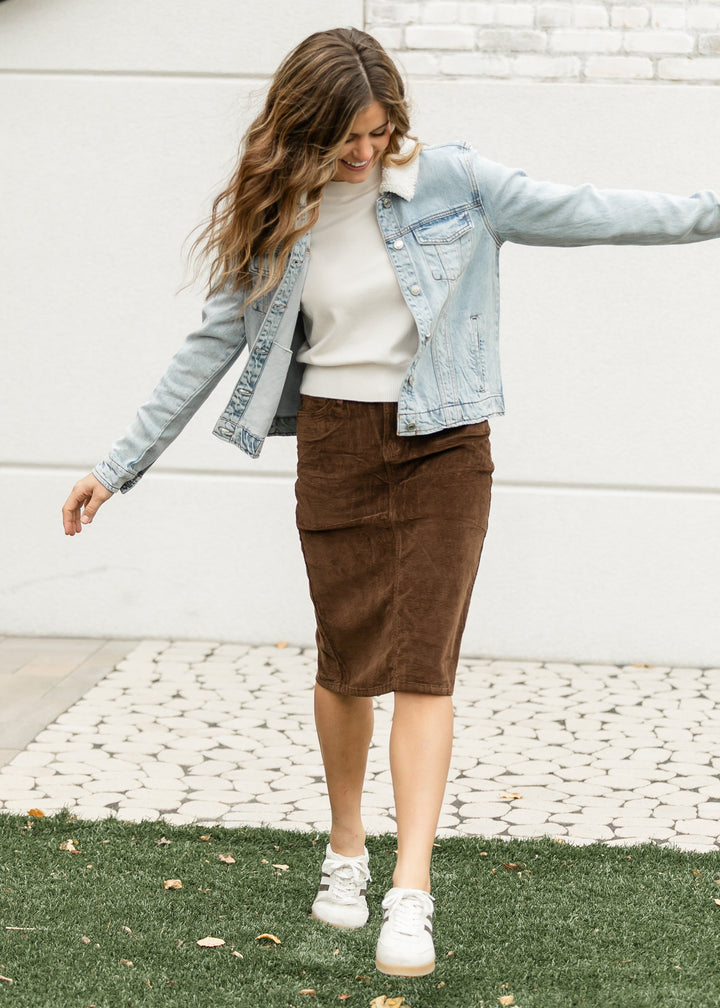 Remi Corduroy Midi Skirt