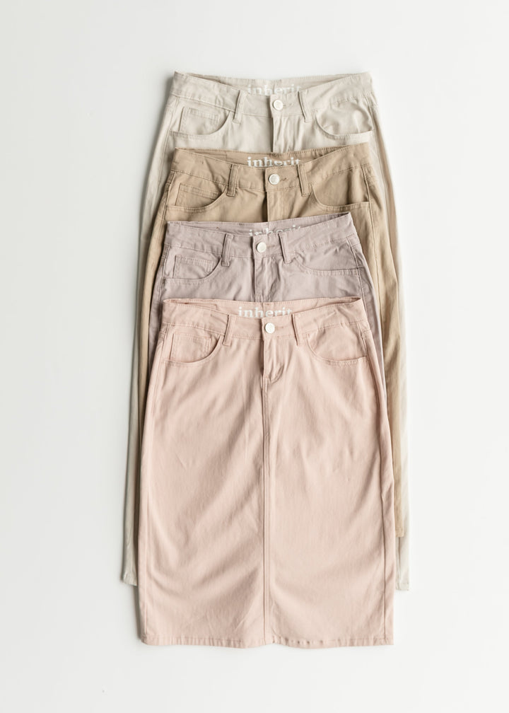 Remi Rose Denim Midi Skirt - FINAL SALE