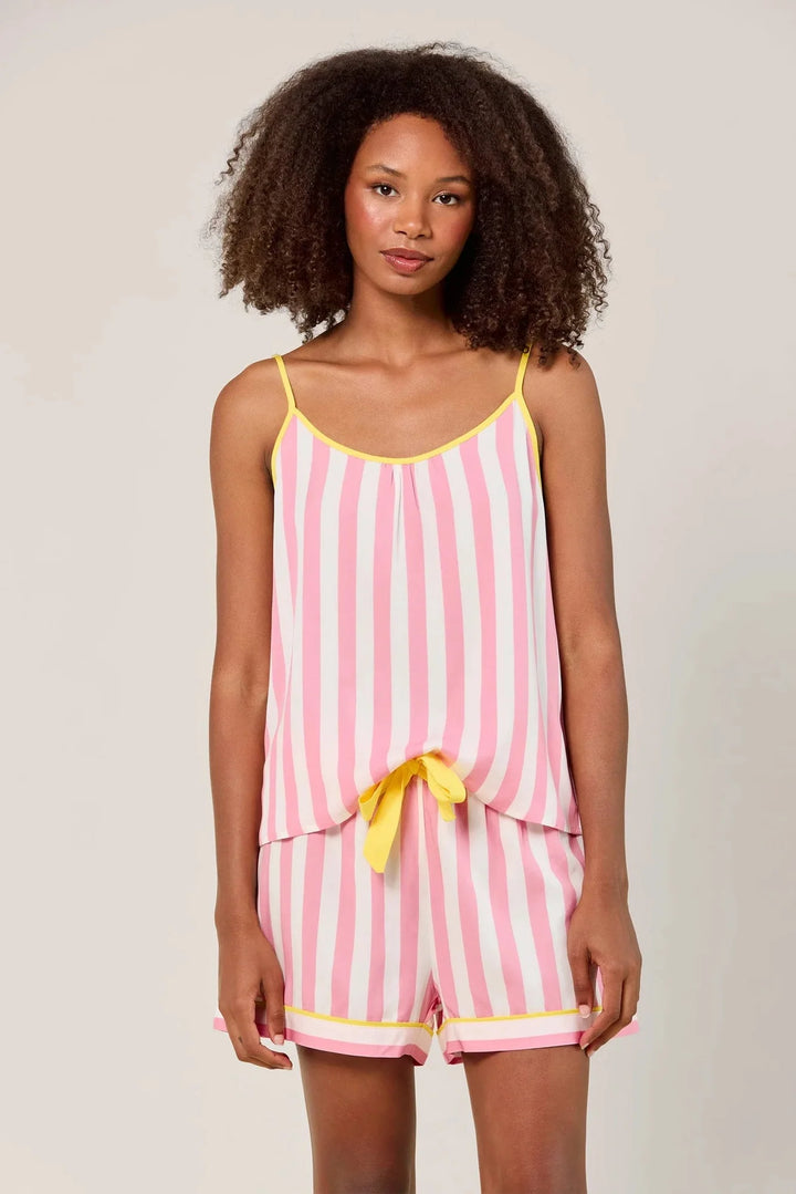 Retro Stripe Cami Shorts Pajama Set