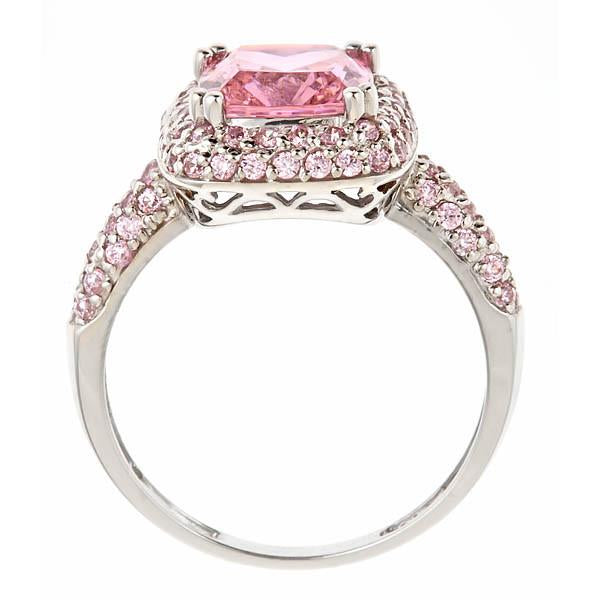 Sterling Silver Pink CZ Legacy Ring