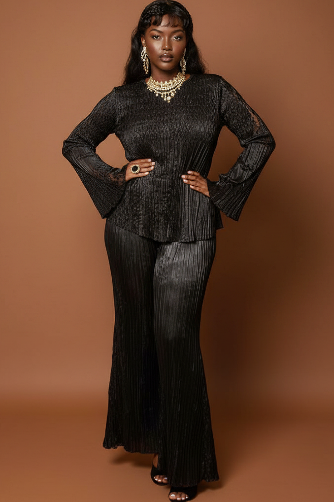 Black Chic &amp; Comfy Two Piece Pant Set