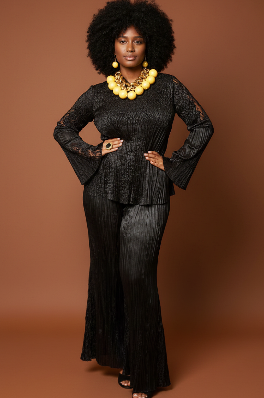 Black Chic &amp; Comfy Two Piece Pant Set