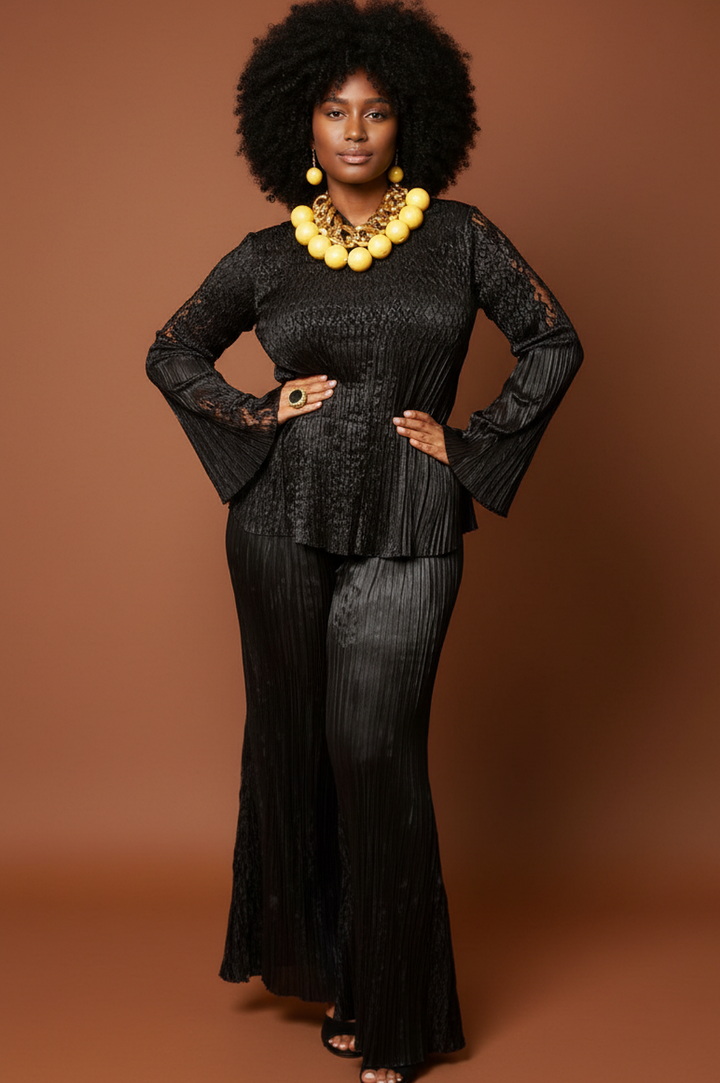 Black Chic &amp; Comfy Two Piece Pant Set