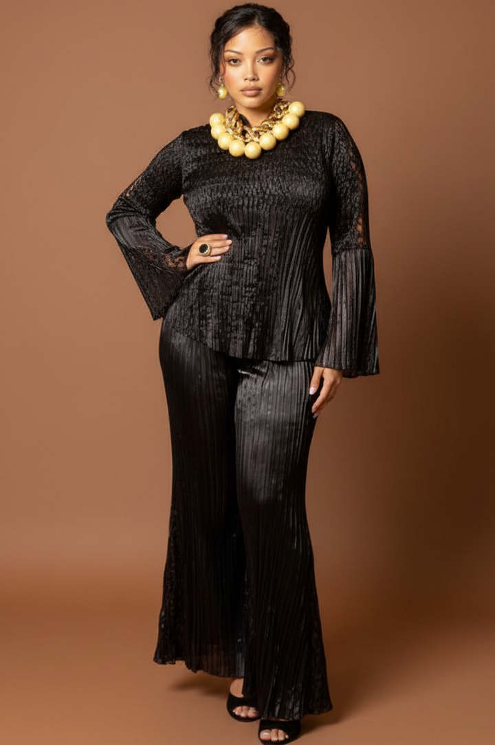 Black Chic &amp; Comfy Two Piece Pant Set