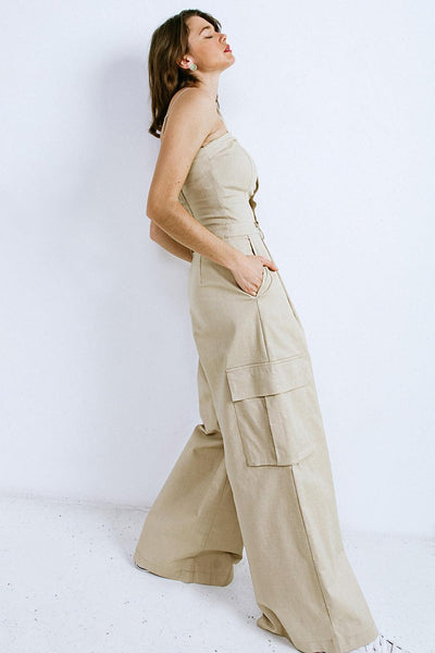 ROYAL AFFAIR WOVEN JUMPSUIT