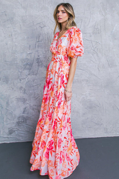 GLAD TO SEE YOU WOVEN MAXI DRESS