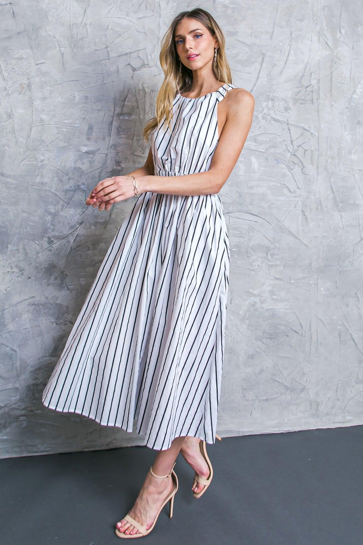 DON'T HOLD BACK POPLIN MIDI DRESS