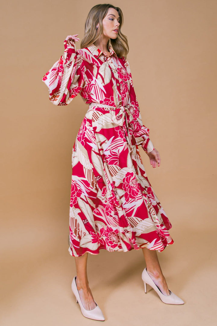 HEART OF WOVEN MIDI DRESS