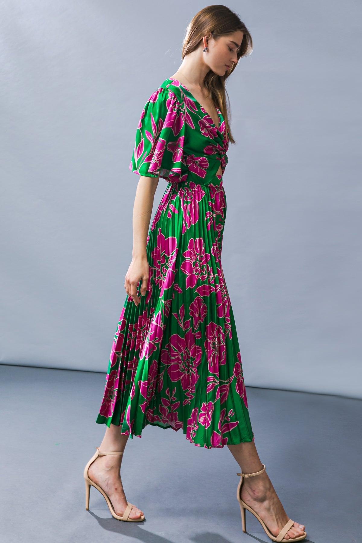 CERTIFIED CHARM WOVEN MIDI DRESS