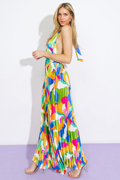 KEEP BLOOMING WOVEN MAXI DRESS