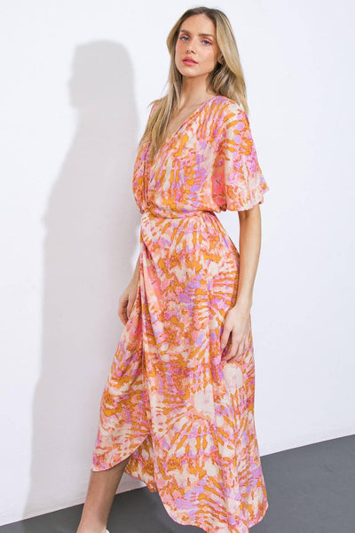 MOST WONDERFUL TIME WOVEN MIDI DRESS