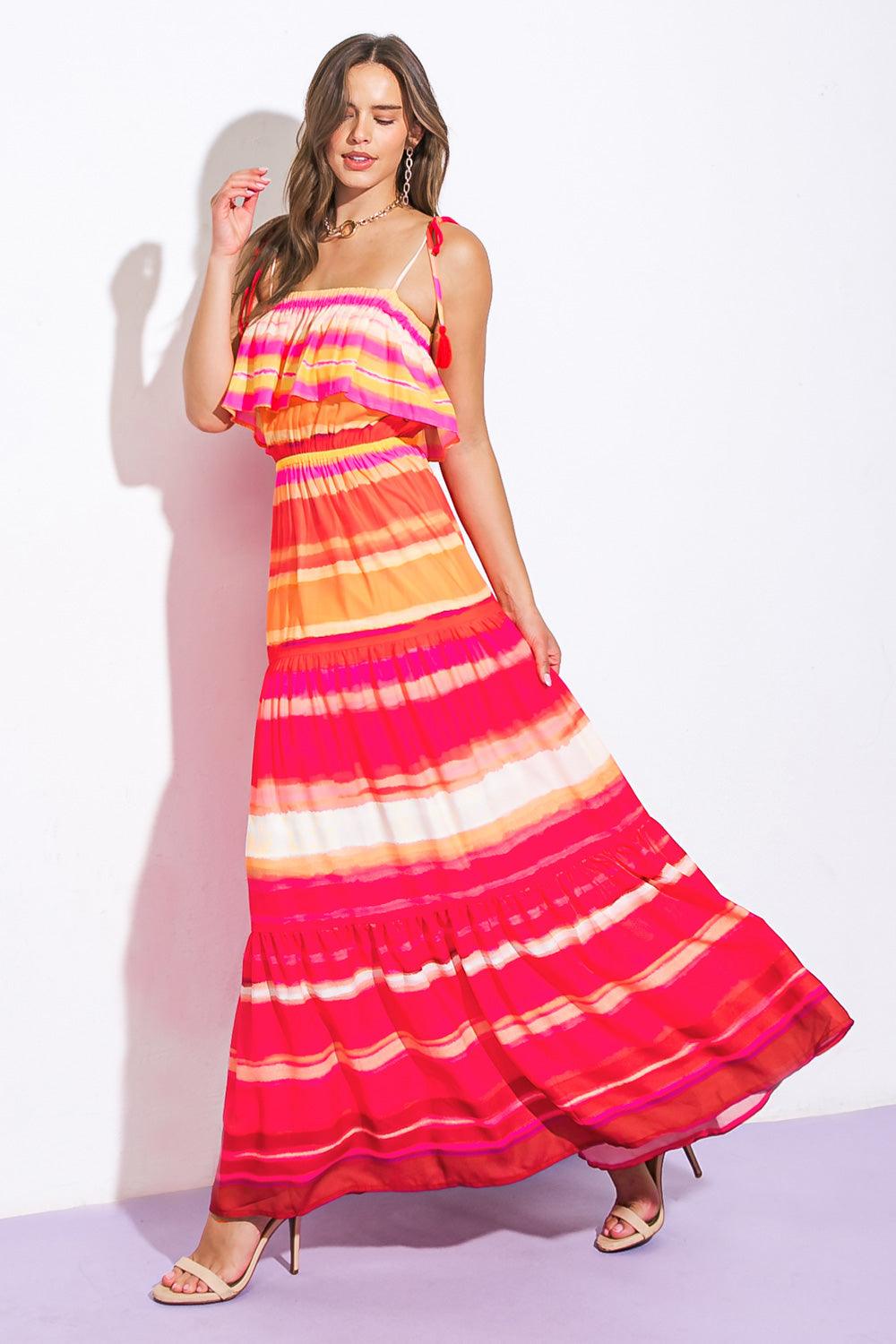 MY DEAREST DARLING WOVEN MAXI DRESS