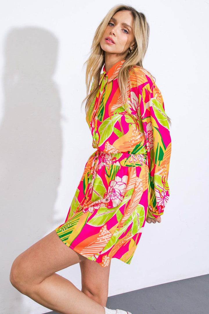 KEEPING YOU COMPANY WOVEN ROMPER