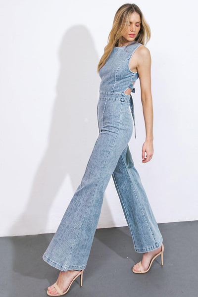 IT'S ANOTHER DAY DENIM JUMPSUIT