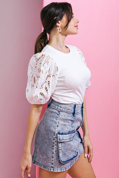 GETTING INTO THE GROOVE KNIT TOP