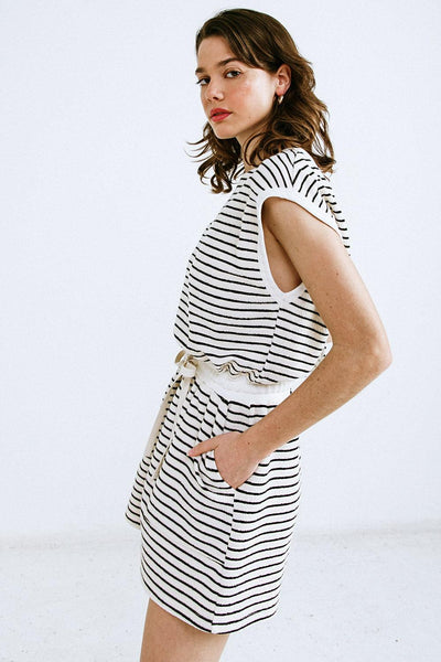 SUNSET COVE STRIPED ROMPER