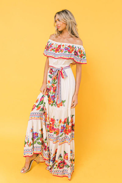 POETIC LOVE PRINT MAXI DRESS