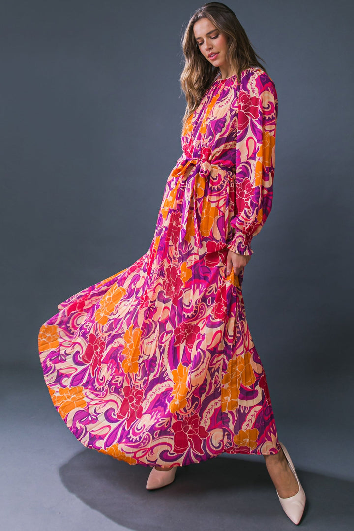 CHANGING LOCATIONS WOVEN MAXI DRESS