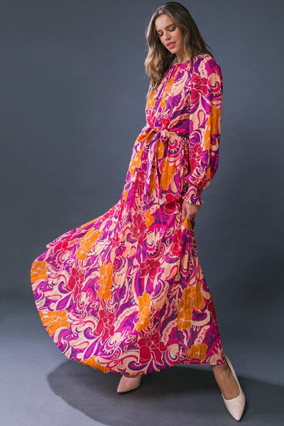 CHANGING LOCATIONS WOVEN MAXI DRESS