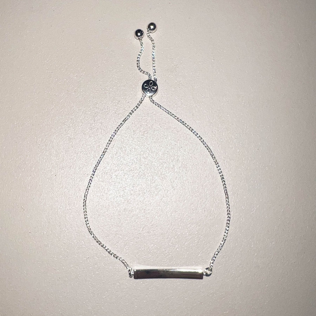 Silver Bar Bolo Bracelet