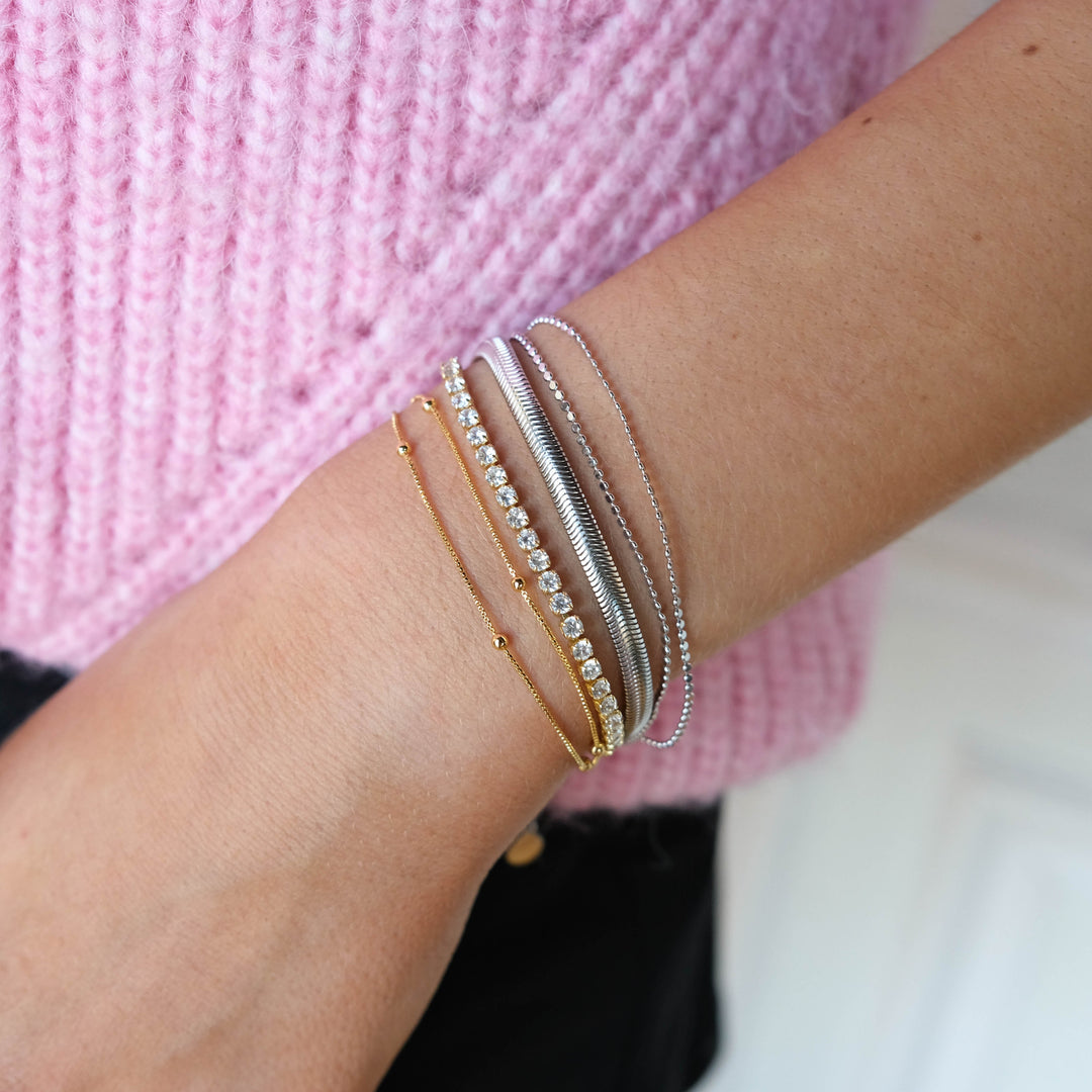 Silver Herringbone Bracelet