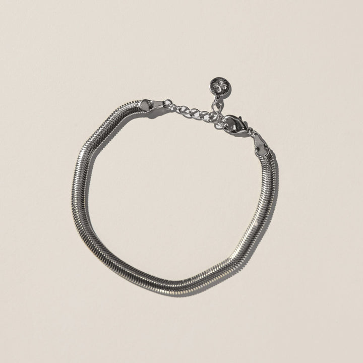 Silver Herringbone Bracelet