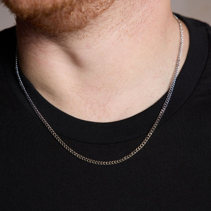 Silver Men's Curb Chain Necklace