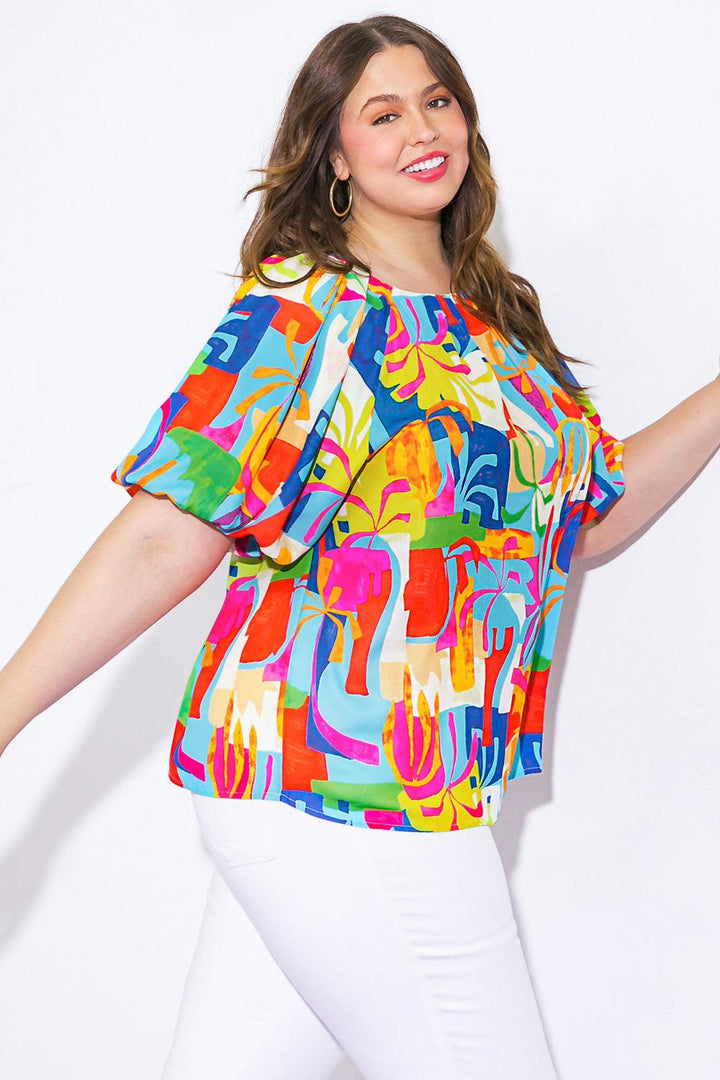 GRACEFUL BEAUTY WOVEN TOP