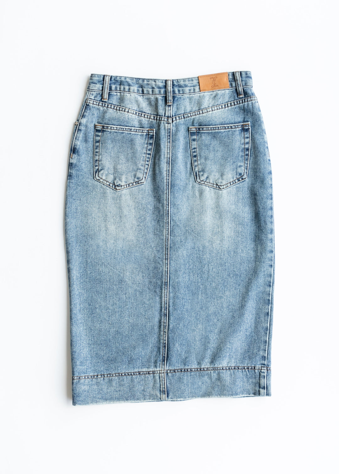 Skylar Button Front Midi Skirt