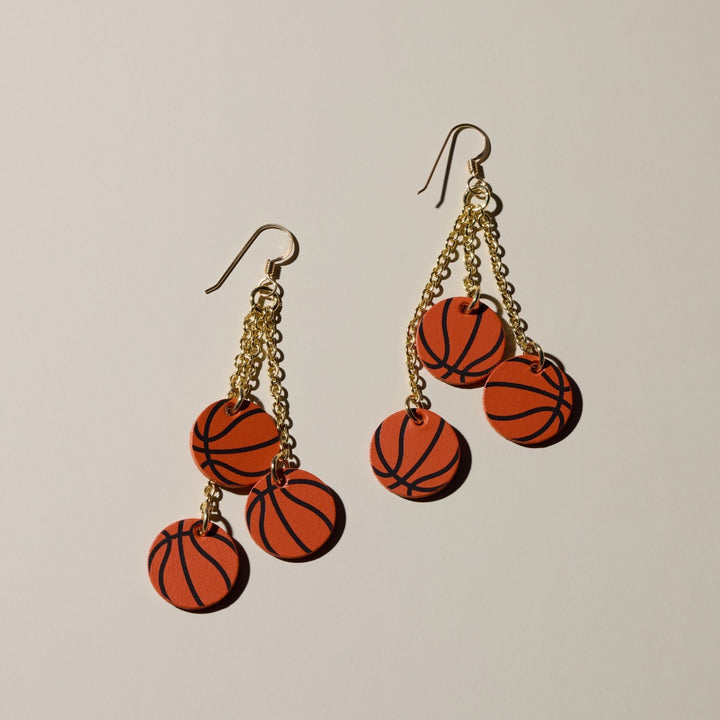 Slam Dunk Basketball Earrings