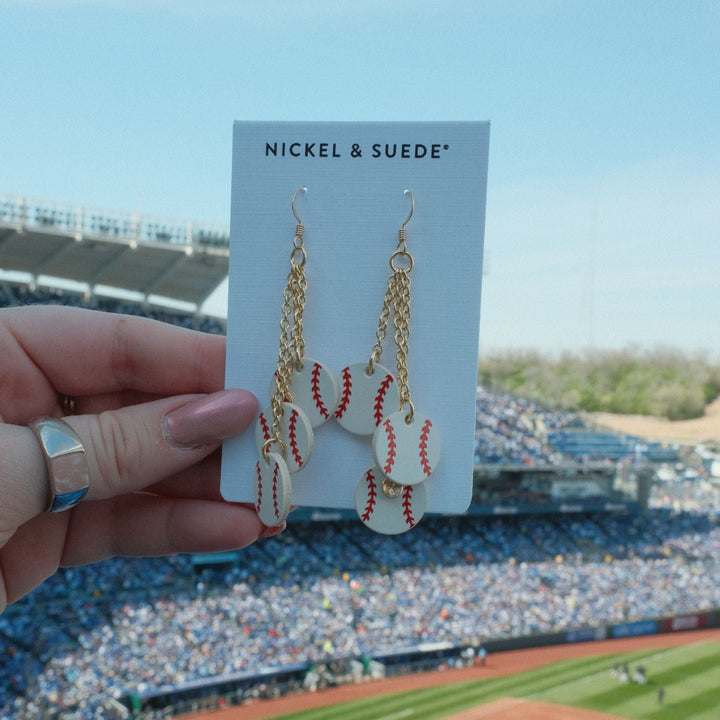 Slugger Baseball Earrings