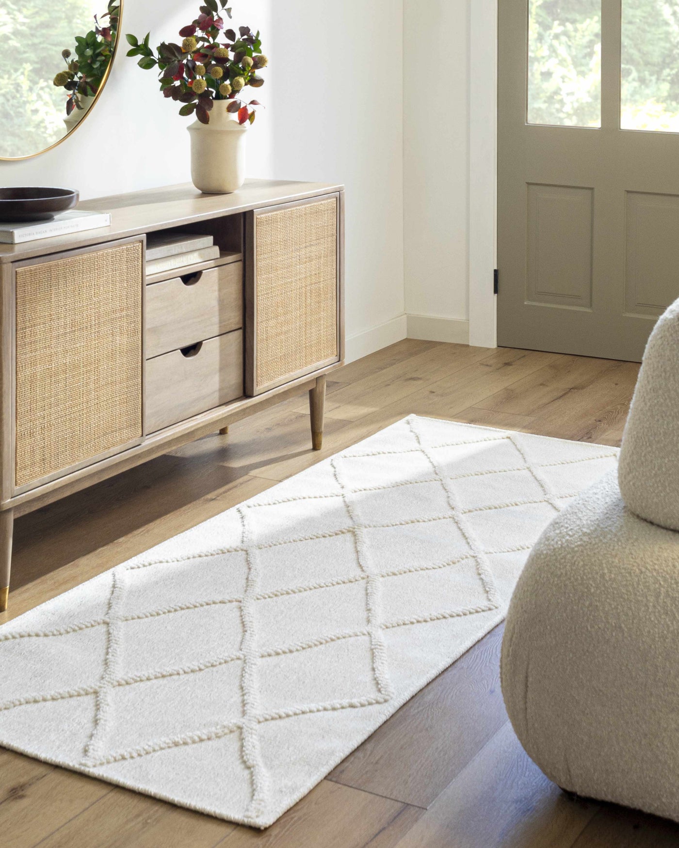 Amani White Area Rug - Clearance