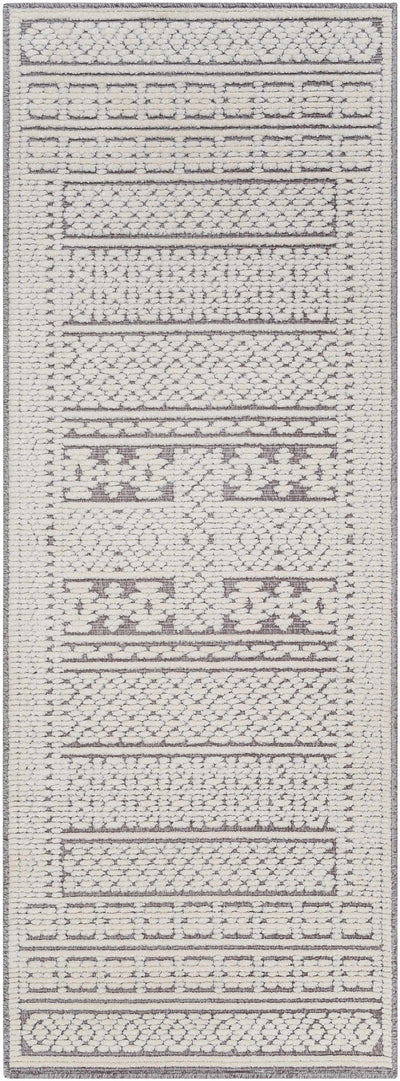 Bahar Cream & Gray Washable Area Rug - Clearance