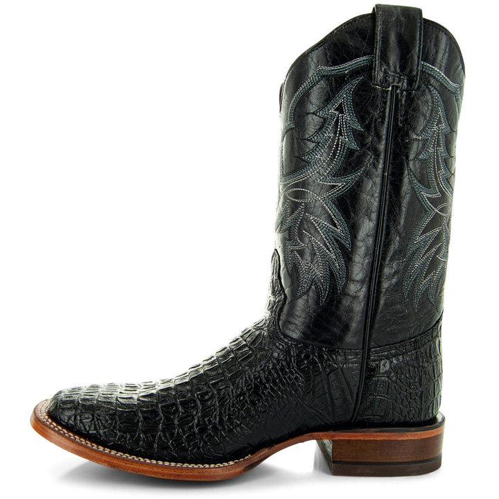 Black Caiman Belly Print Men's Cowboy Boots H4001