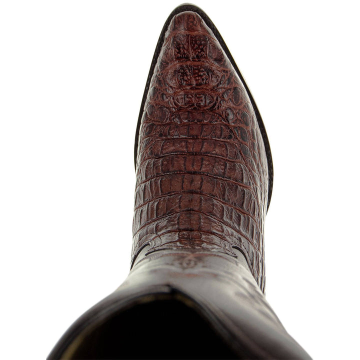 Soto Boots Men's Gator Tail Print Cowboy Boots Cognac (H7006)
