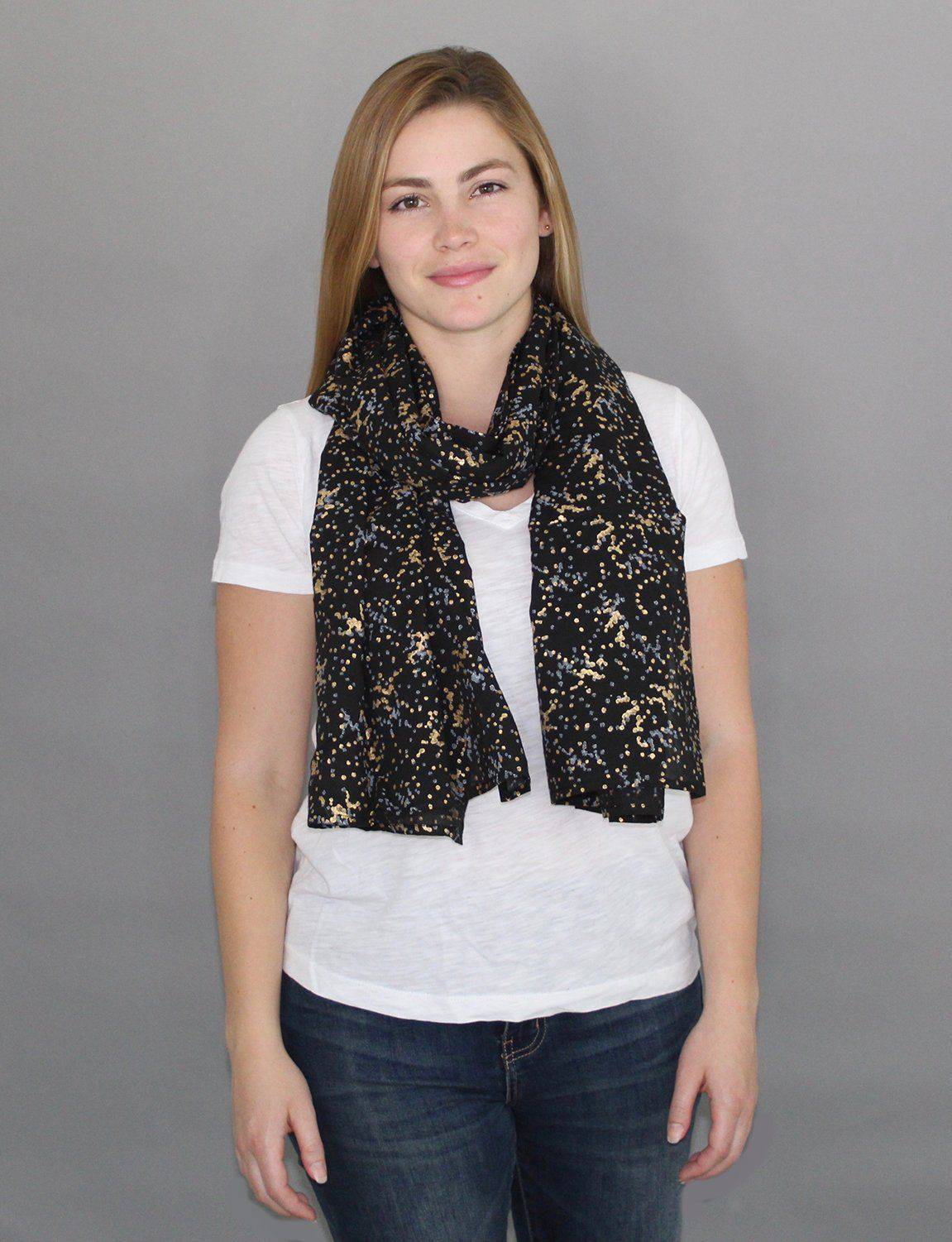 Splatter Dot Scarf - Organic Cotton