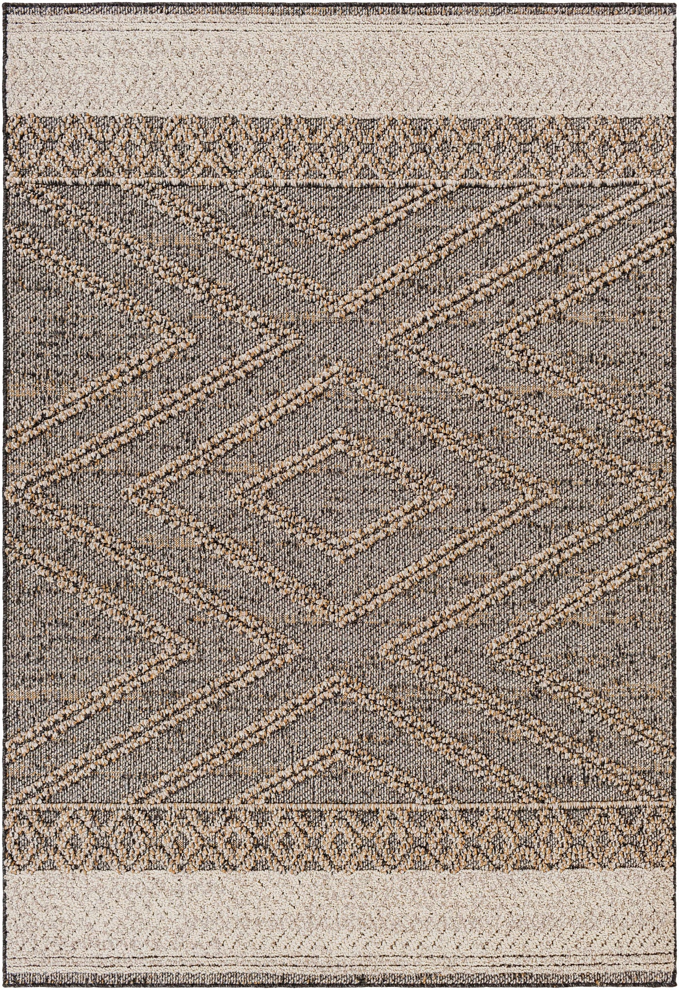 Beige Charcoal Areli Area Rug