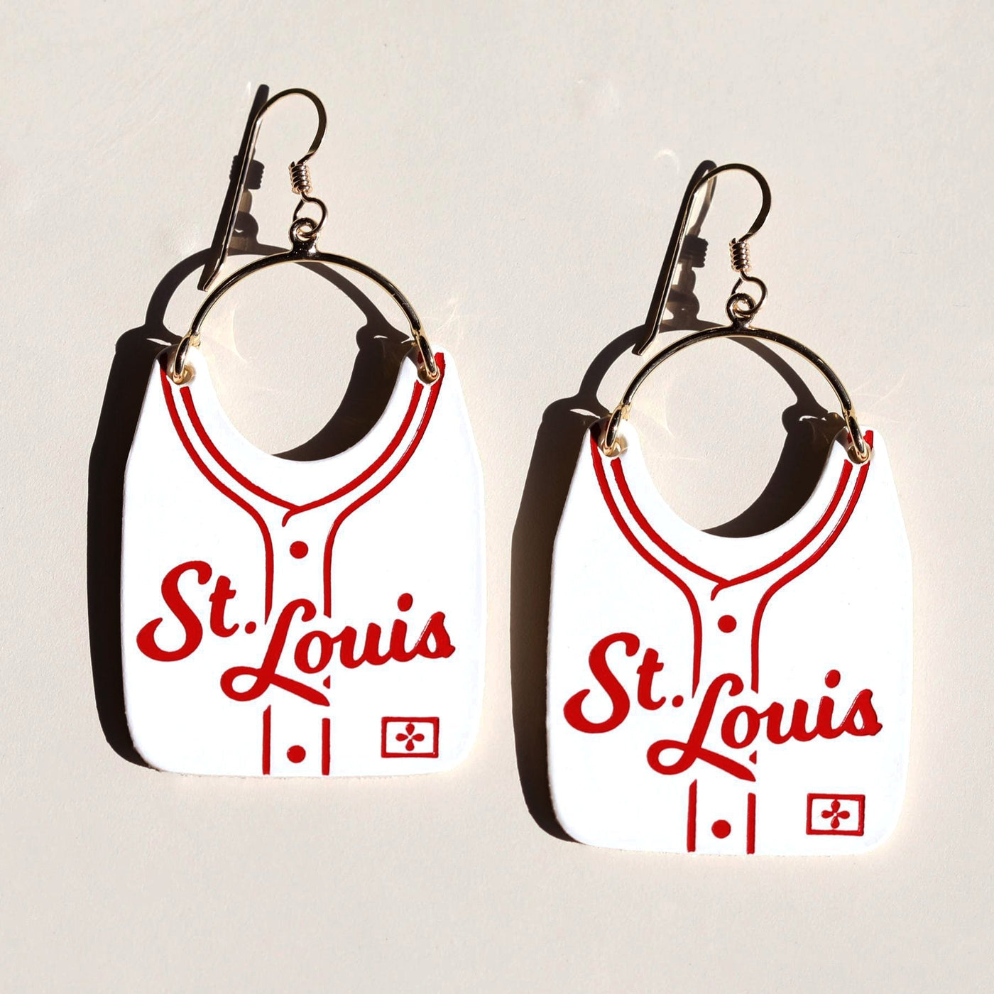 St. Louis Baseball Jersey Earrings