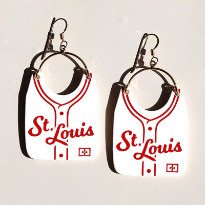 St. Louis Baseball Jersey Earrings