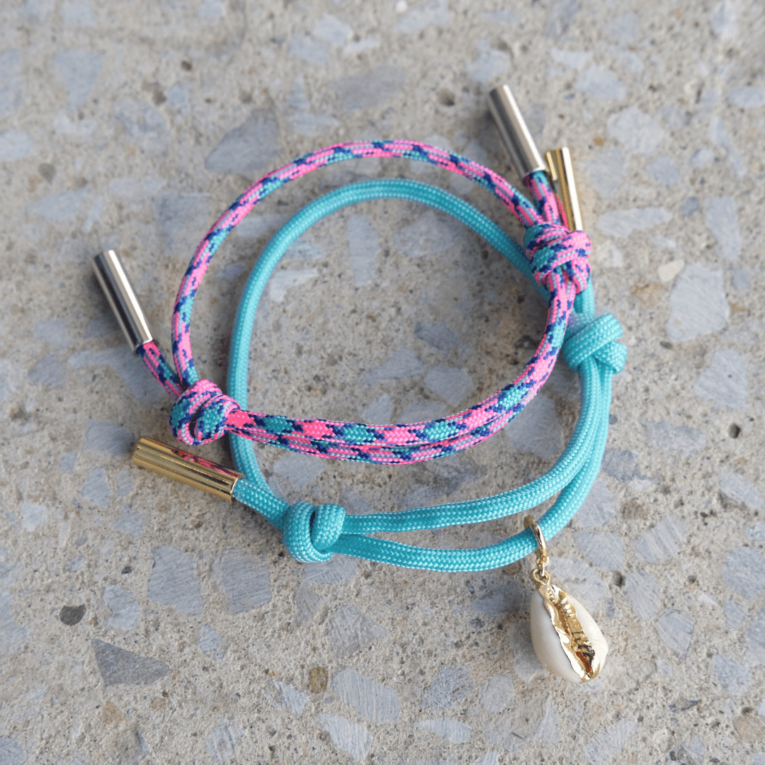 Supernova Pink, Blue and Teal Cord Bracelet
