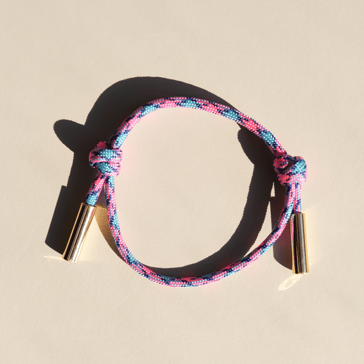 Supernova Pink, Blue and Teal Cord Bracelet