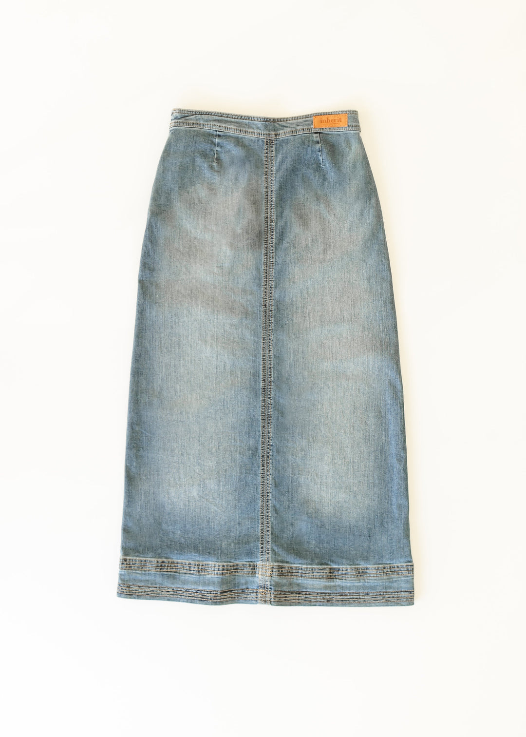 Sutton Side Zip A-line Denim Maxi Skirt - FINAL SALE