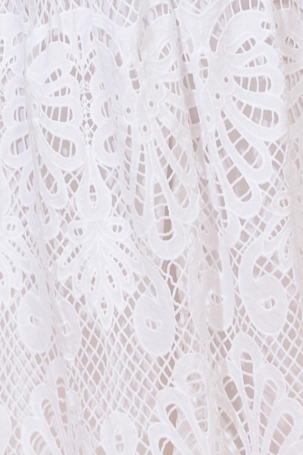 Detailed lace pattern of Dreamy Nights midi skirt