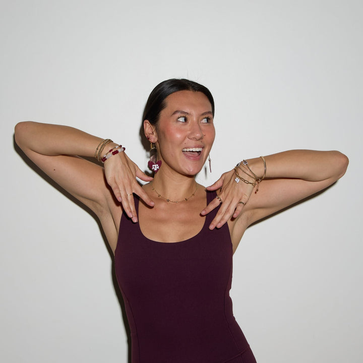 Texas A&M University "AGGIES" Initial Necklace