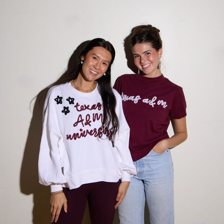 Texas A&M University "AGGIES" Initial Necklace