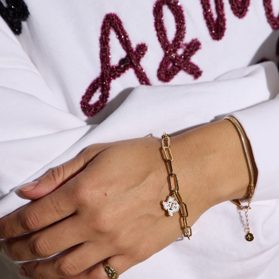 Texas A&M University Charm Bracelet