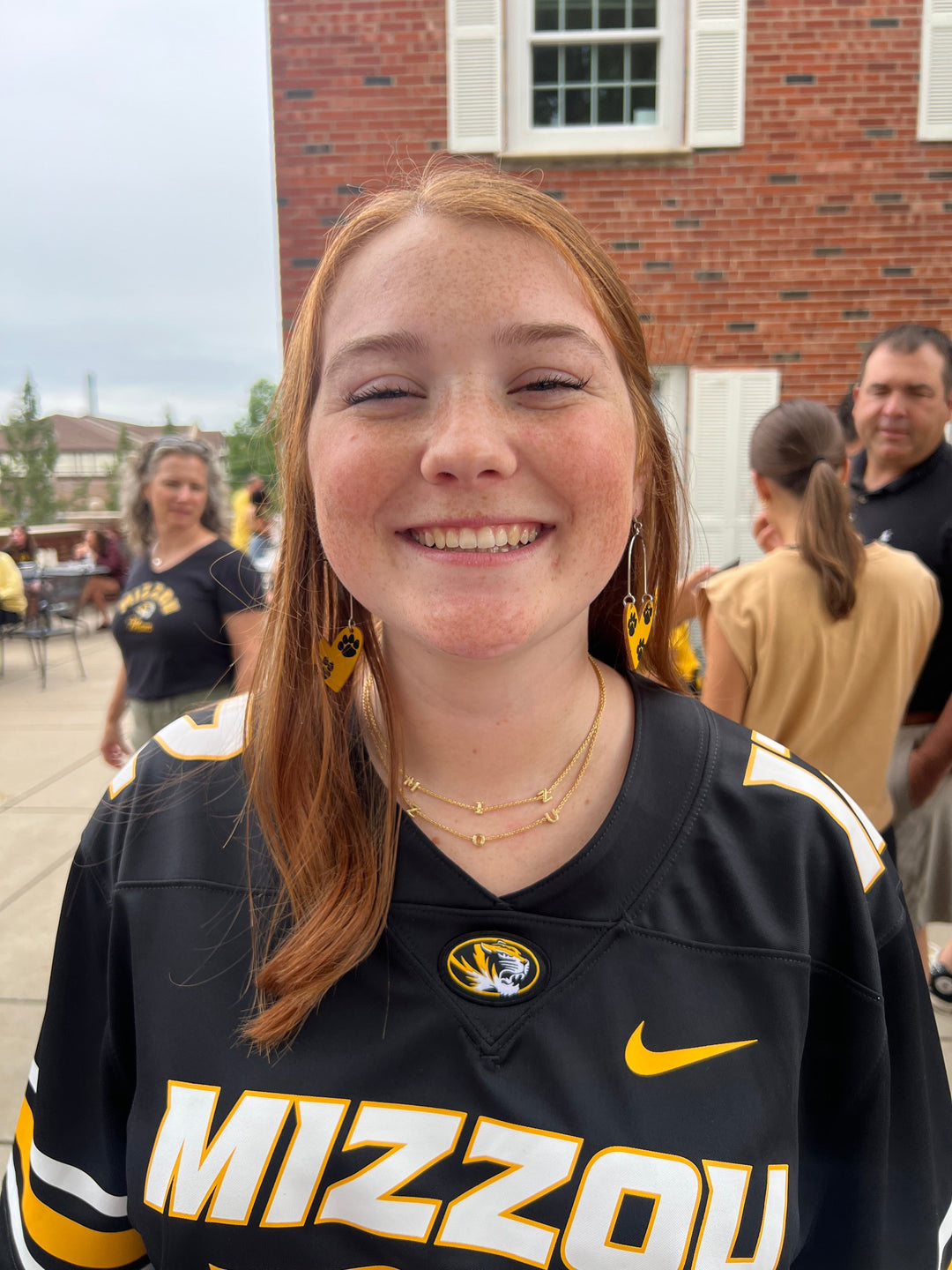 University of Missouri MIZ Initial Necklace