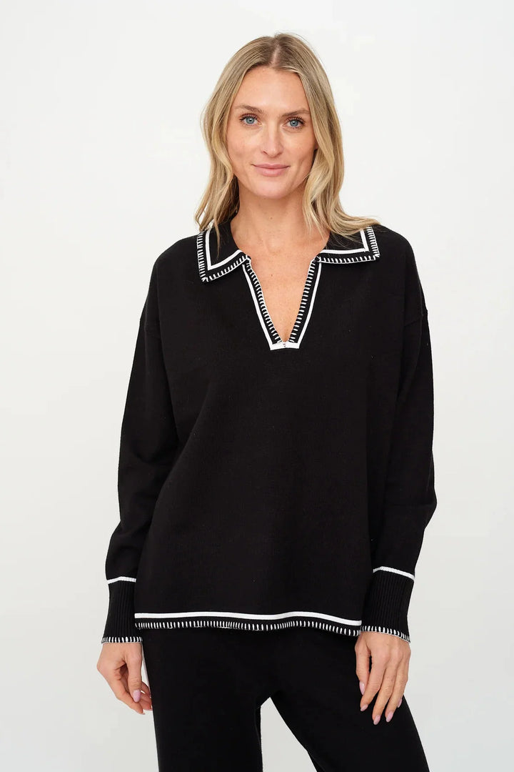 SIX FIFTY | Kellie Stitched V-Neck Top