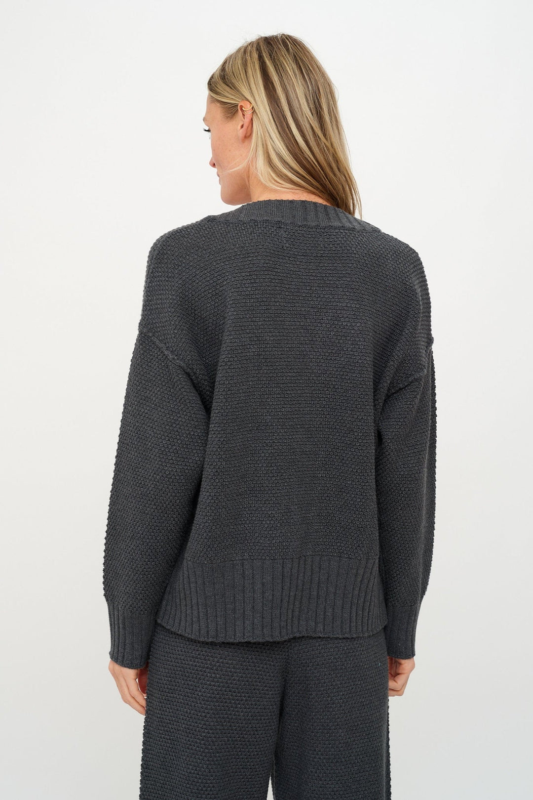 Molly Waffle Sweater Cardigan