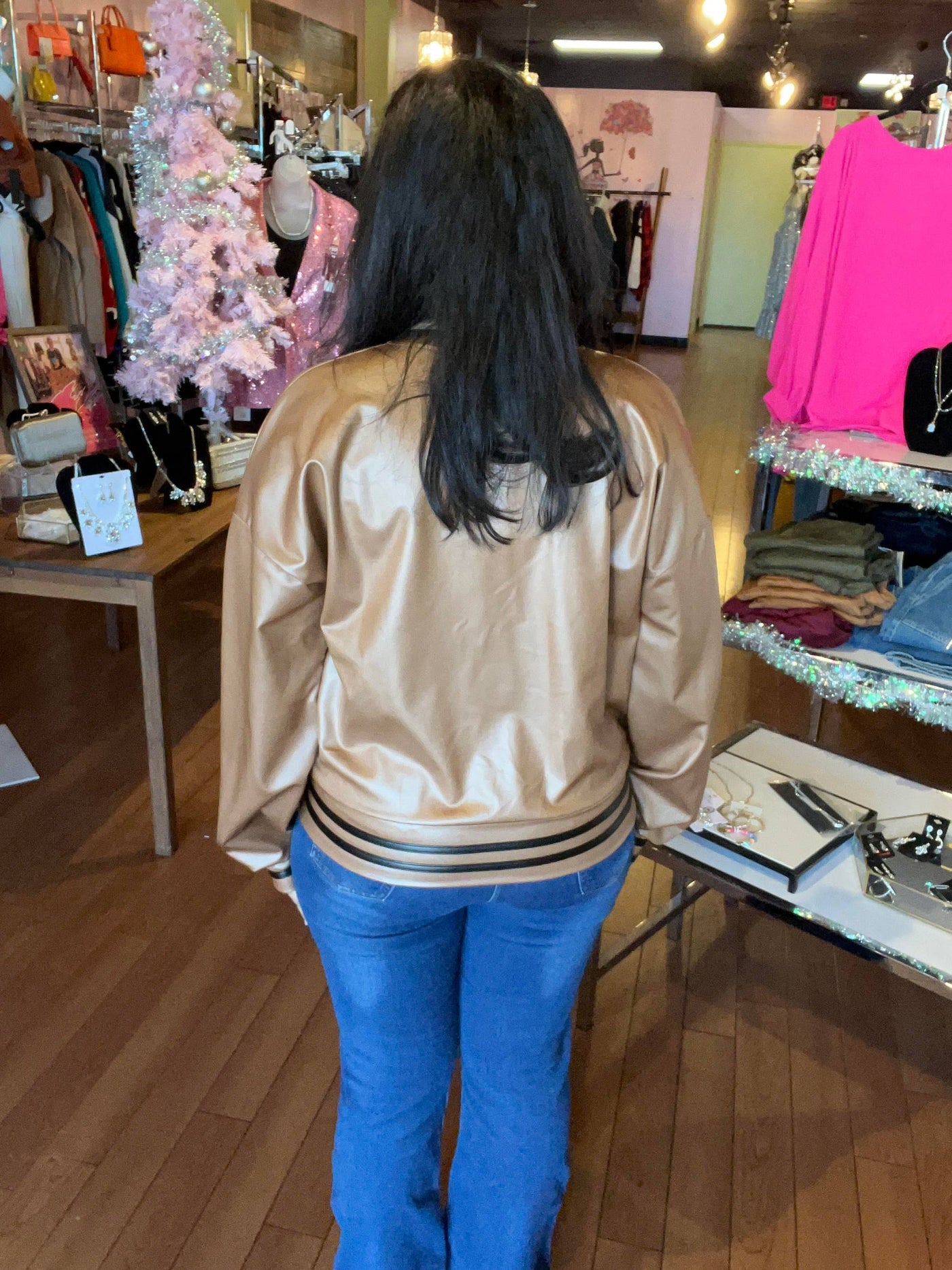 Faux Leather Brown Jacket